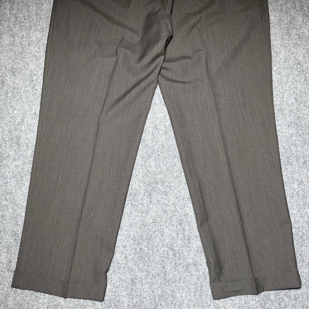 Brooks Brothers 346 Solid Dark Brown Dress Pants 100% Wool Men Fit 38x30 - Picture 8 of 14